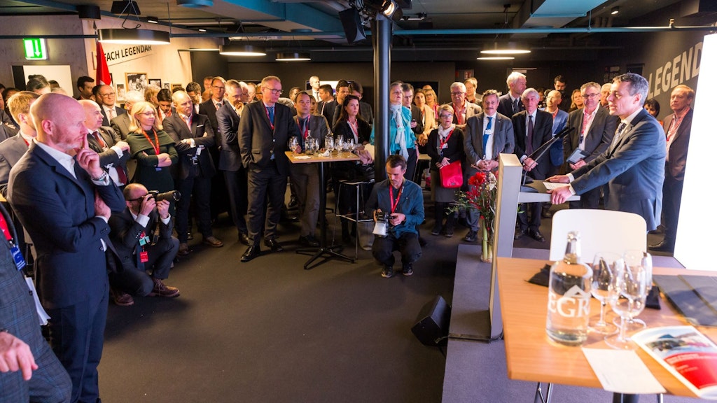 Federal Councilor Ignazio Cassis at the House of Switzerland during the Geneva Day