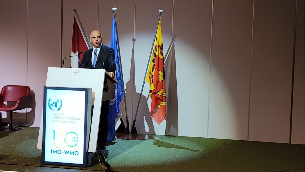 Swiss President Alain Berset at the 19th World Meteorological Congress
