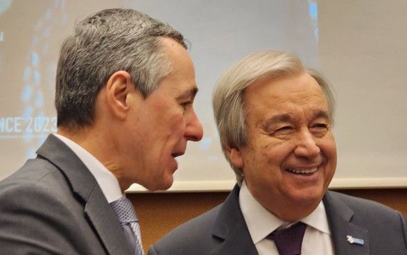 Ignazio Cassis and UN Secretary-General Antonio Guterres.
