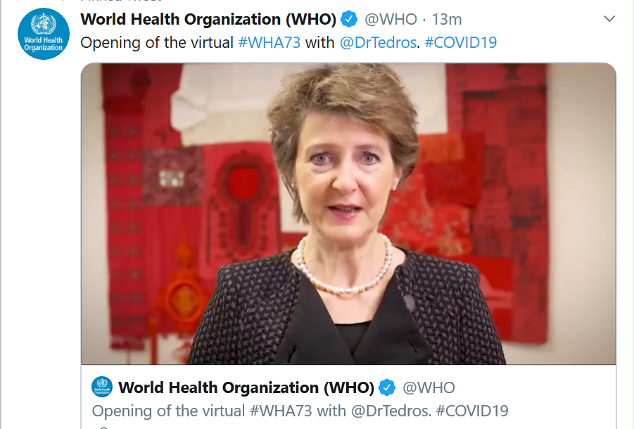 President of the Swiss Confederation Simonetta Sommaruga during her opening statement .