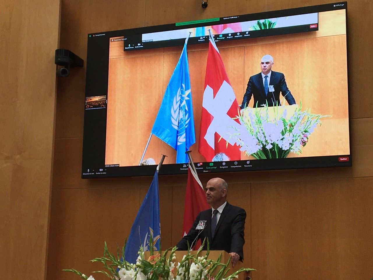 Federal Councilor Berset at the WMO.