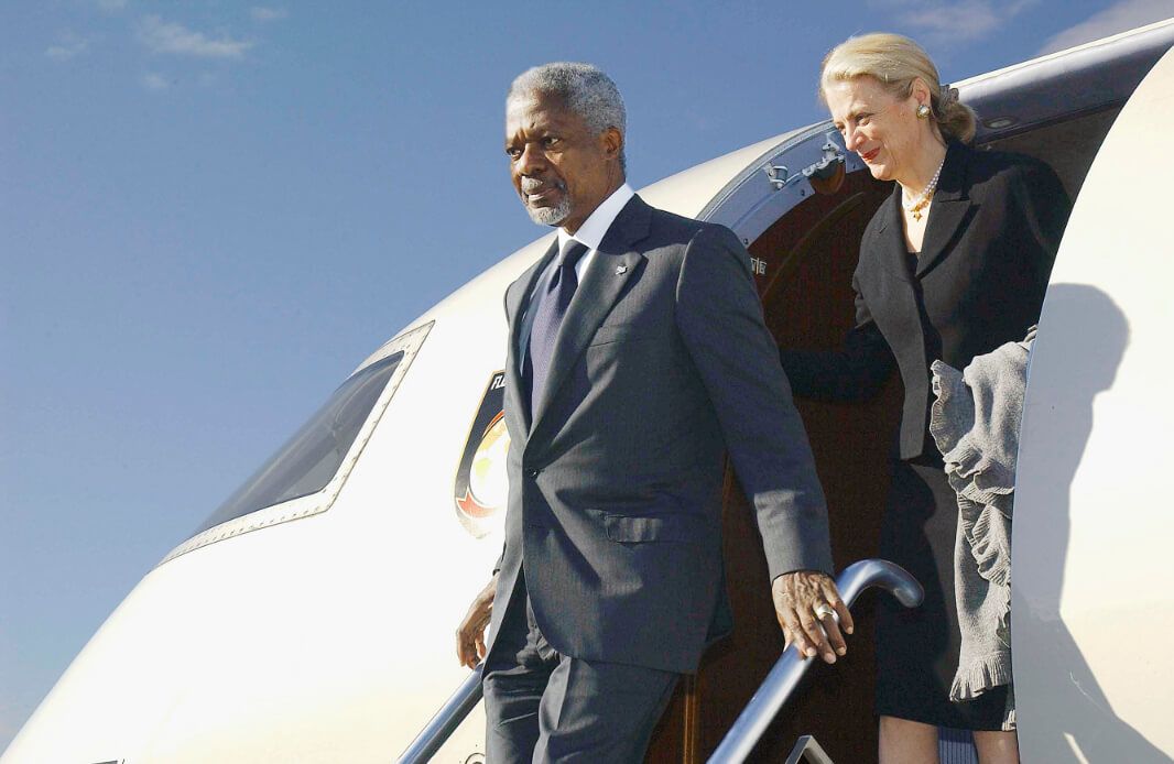 Kofi Annan et son épouse Nane
