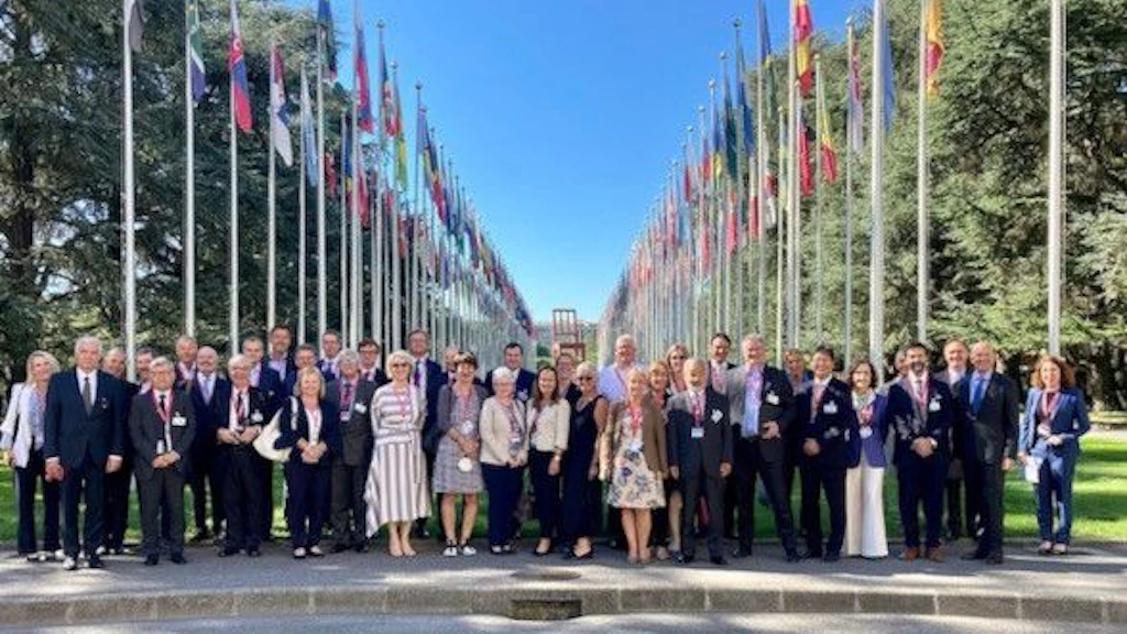 Les ambassadeurs près l'OCDE au Palais des Nations.