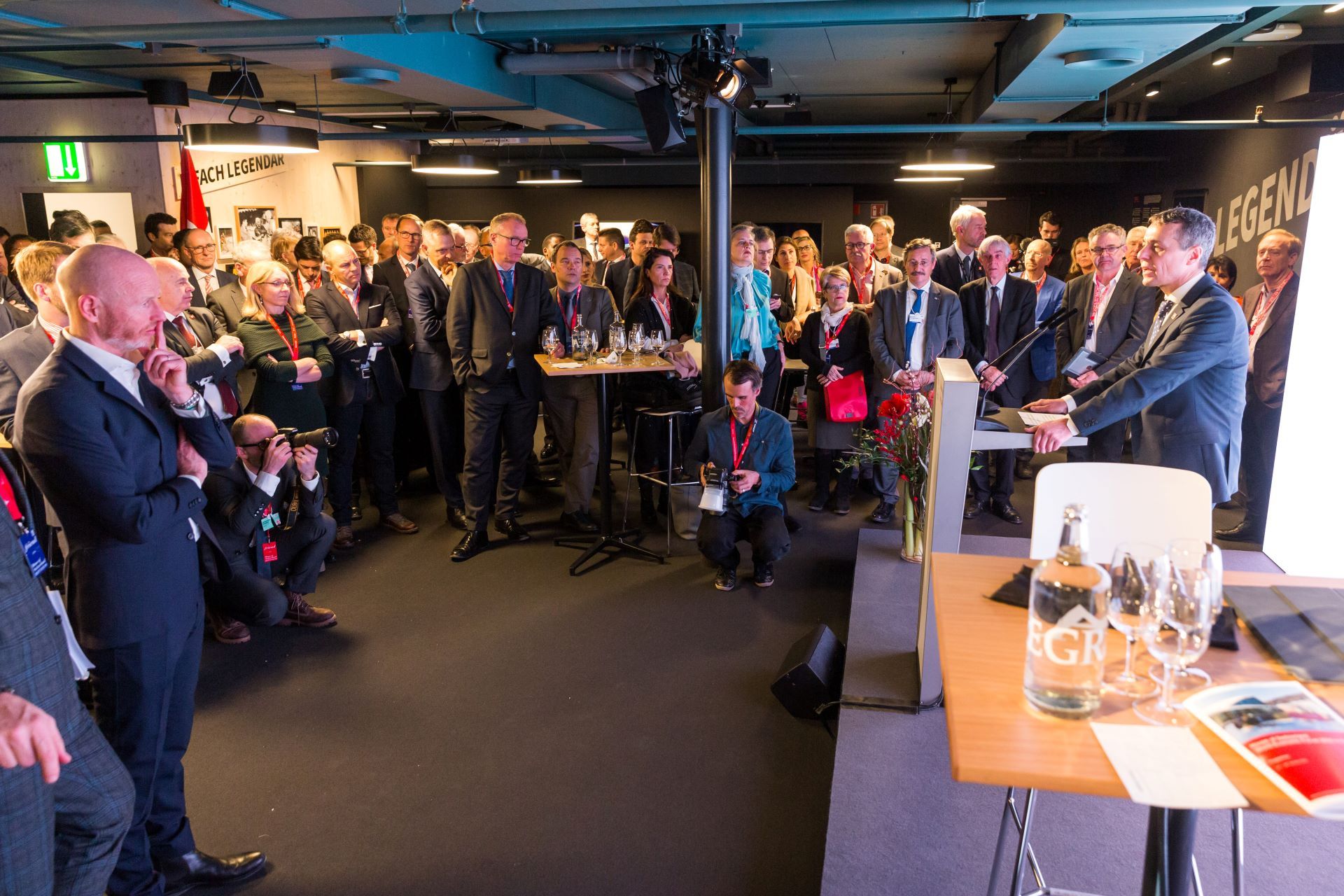 Le Conseiller fédéral Ignazio Cassis à la House of Switzerland lors du Geneva Day